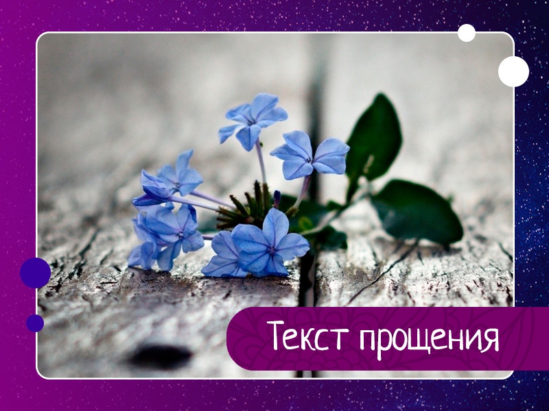 Текст прощения Текст прощения